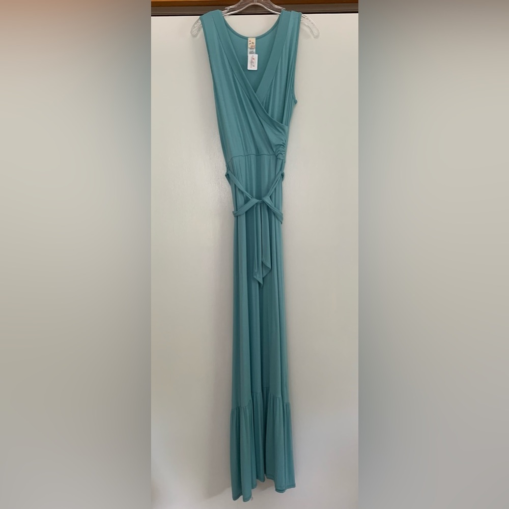 MAXI DRESS NWT 7TH RAY-MED Sleeveless Blue Maxi dress-Beautiful-